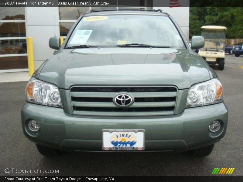 Oasis Green Pearl / Ash Gray 2007 Toyota Highlander V6