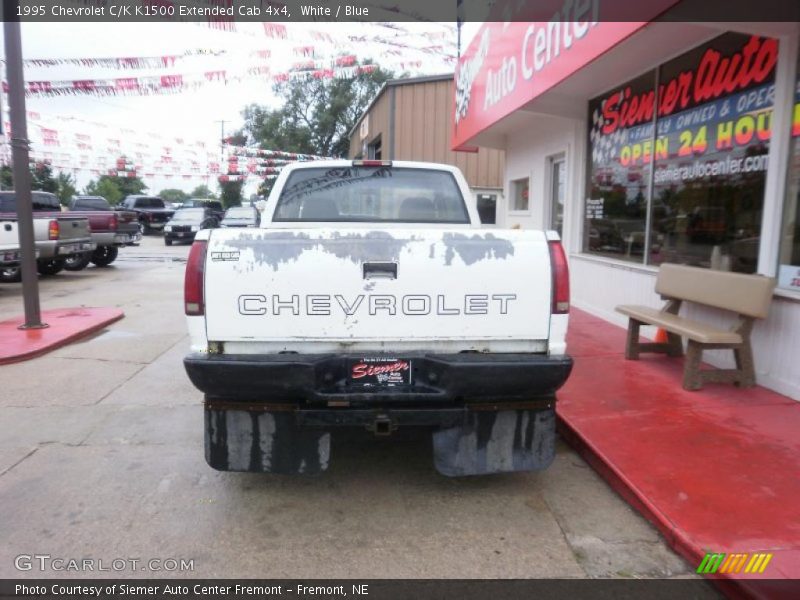 White / Blue 1995 Chevrolet C/K K1500 Extended Cab 4x4