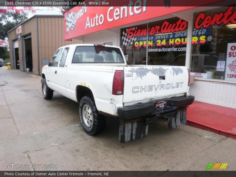 White / Blue 1995 Chevrolet C/K K1500 Extended Cab 4x4