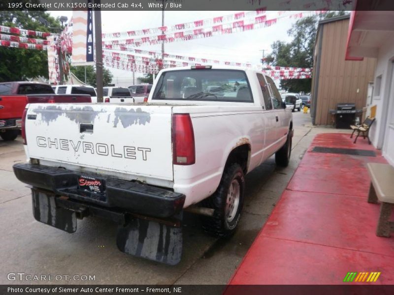 White / Blue 1995 Chevrolet C/K K1500 Extended Cab 4x4