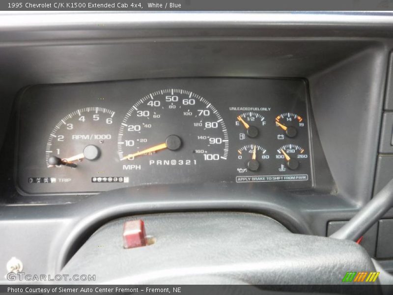 White / Blue 1995 Chevrolet C/K K1500 Extended Cab 4x4
