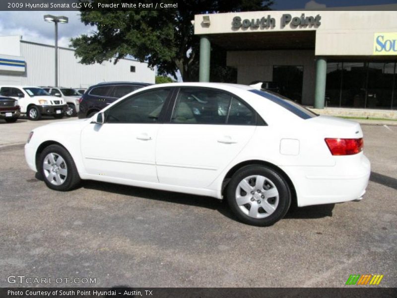 Powder White Pearl / Camel 2009 Hyundai Sonata GLS V6