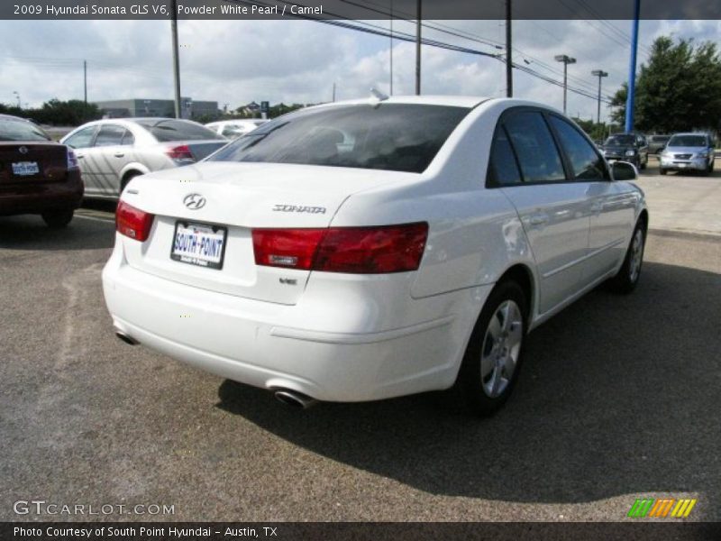 Powder White Pearl / Camel 2009 Hyundai Sonata GLS V6