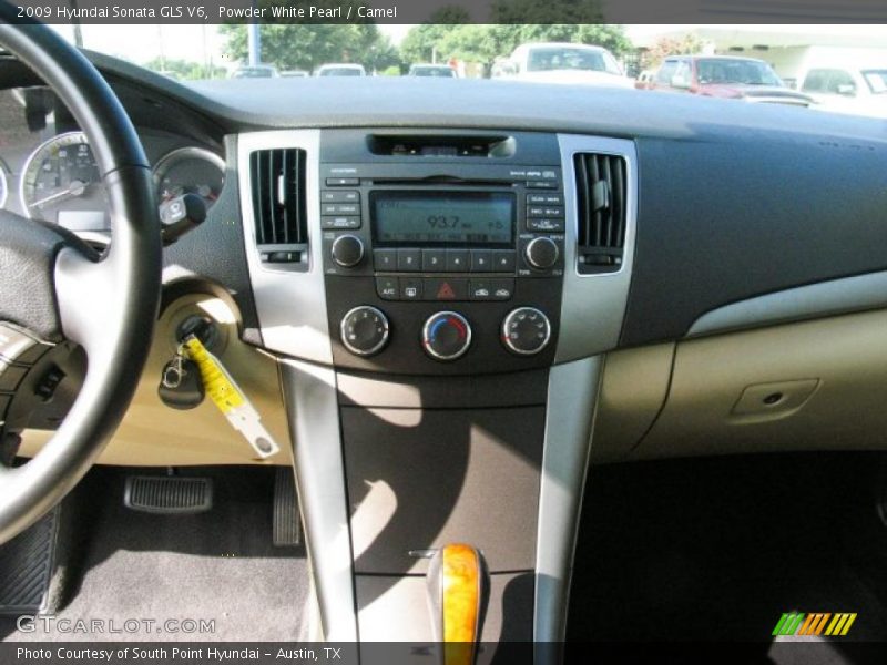 Powder White Pearl / Camel 2009 Hyundai Sonata GLS V6