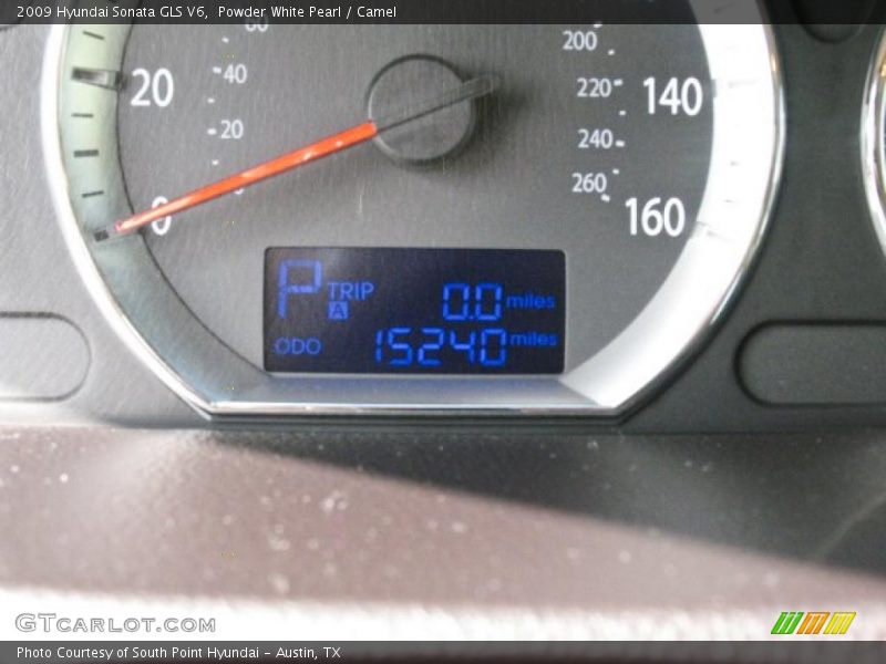 Powder White Pearl / Camel 2009 Hyundai Sonata GLS V6