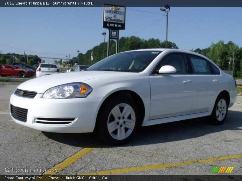 Summit White / Neutral 2011 Chevrolet Impala LS