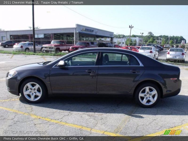Taupe Gray Metallic / Titanium 2011 Chevrolet Malibu LS