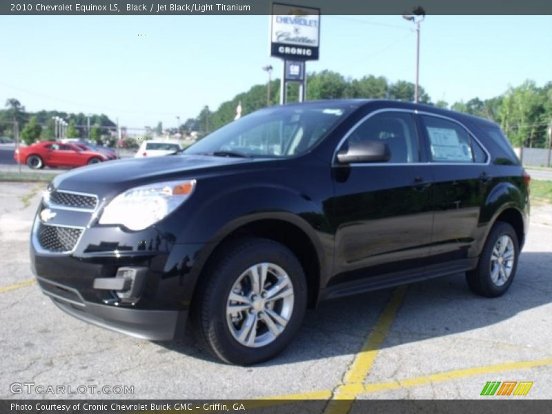 Black / Jet Black/Light Titanium 2010 Chevrolet Equinox LS