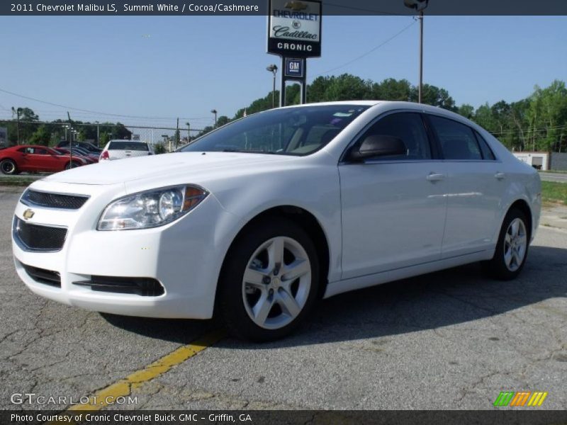 Summit White / Cocoa/Cashmere 2011 Chevrolet Malibu LS