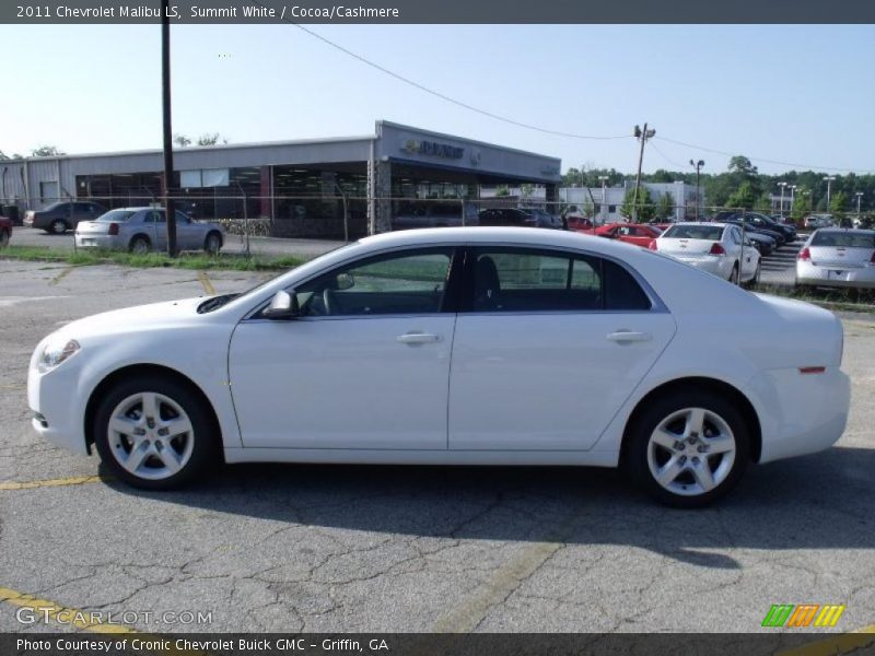 Summit White / Cocoa/Cashmere 2011 Chevrolet Malibu LS