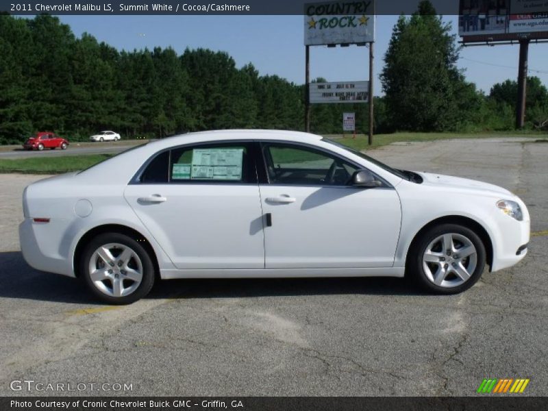Summit White / Cocoa/Cashmere 2011 Chevrolet Malibu LS