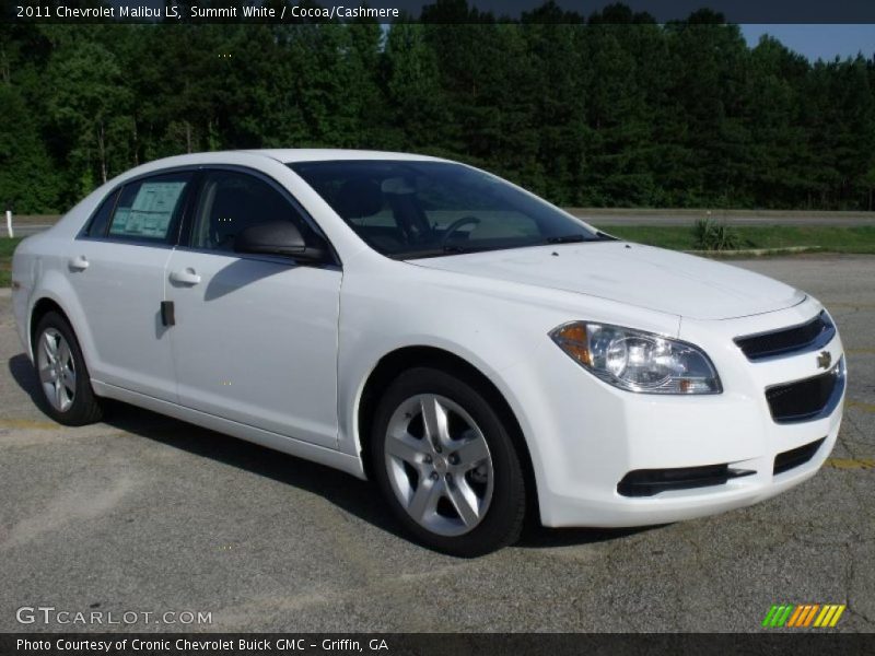Summit White / Cocoa/Cashmere 2011 Chevrolet Malibu LS