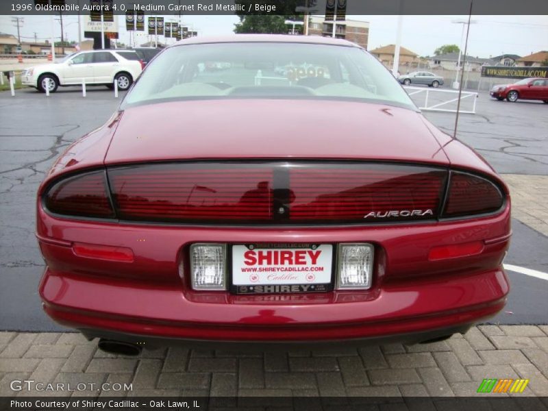 Medium Garnet Red Metallic / Beige 1996 Oldsmobile Aurora 4.0