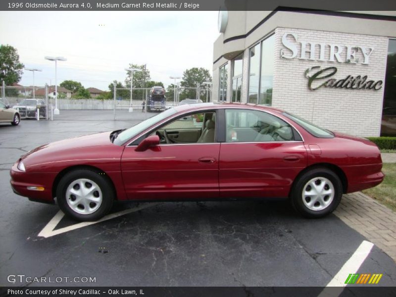 Medium Garnet Red Metallic / Beige 1996 Oldsmobile Aurora 4.0