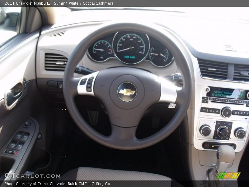 Summit White / Cocoa/Cashmere 2011 Chevrolet Malibu LS