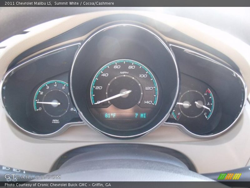 Summit White / Cocoa/Cashmere 2011 Chevrolet Malibu LS
