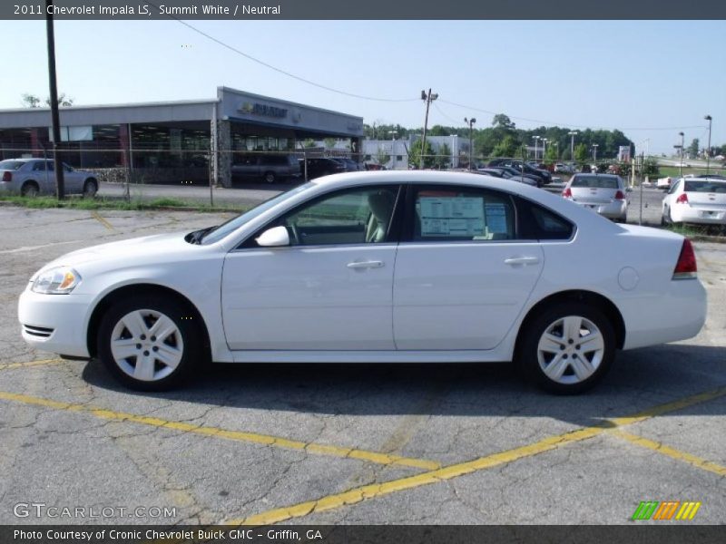 Summit White / Neutral 2011 Chevrolet Impala LS