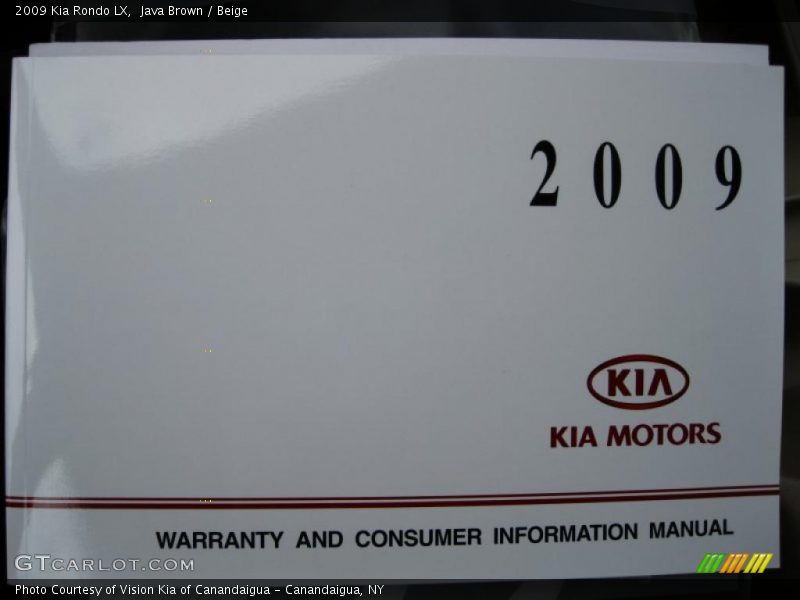 Java Brown / Beige 2009 Kia Rondo LX