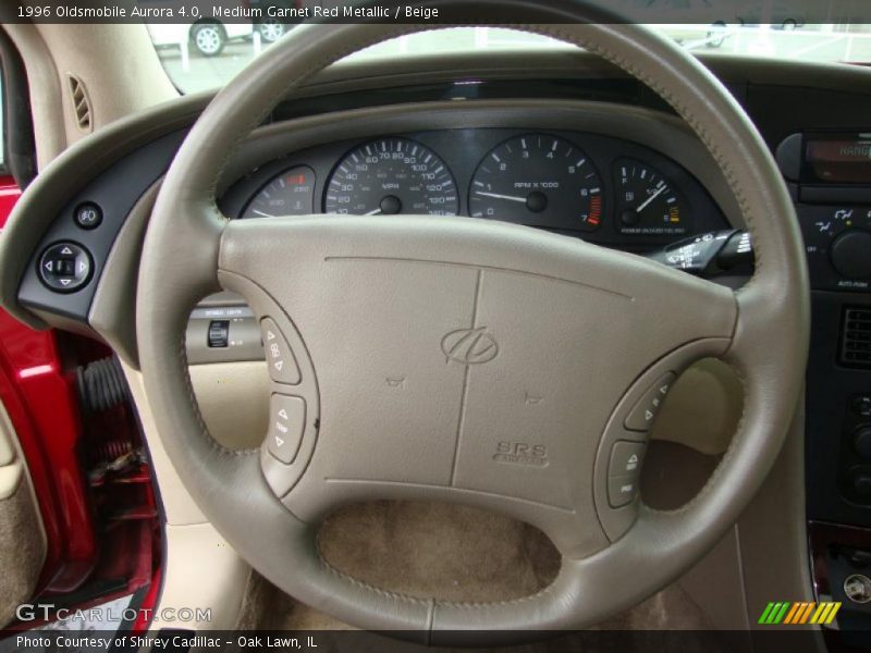 Medium Garnet Red Metallic / Beige 1996 Oldsmobile Aurora 4.0