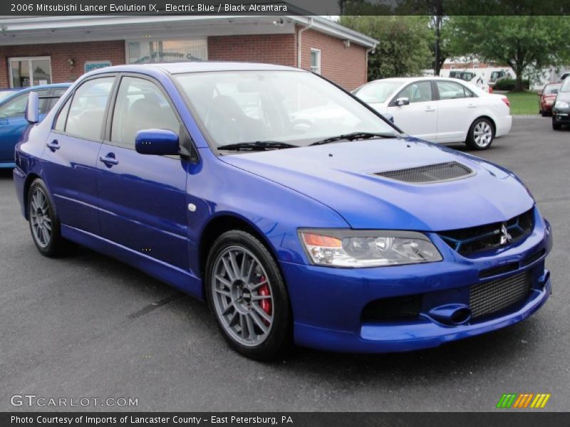 Electric Blue / Black Alcantara 2006 Mitsubishi Lancer Evolution IX