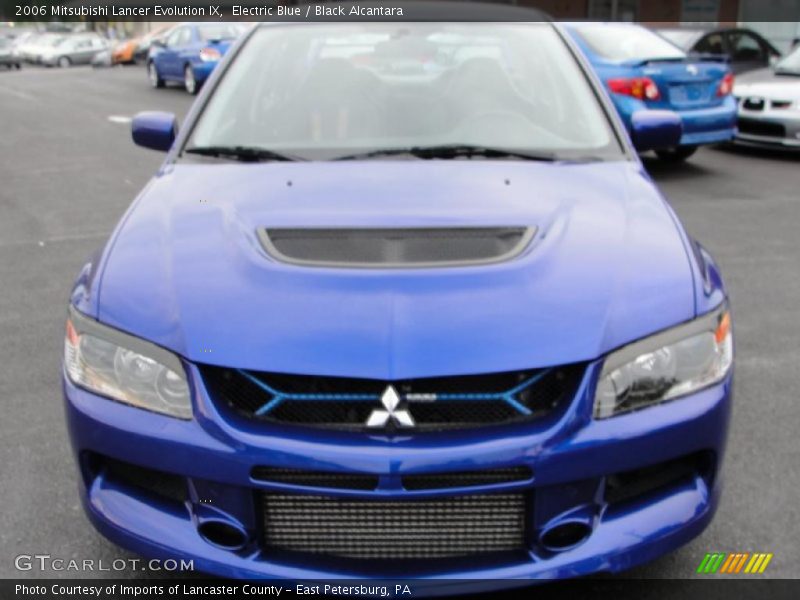Electric Blue / Black Alcantara 2006 Mitsubishi Lancer Evolution IX