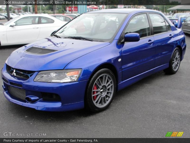 Electric Blue / Black Alcantara 2006 Mitsubishi Lancer Evolution IX