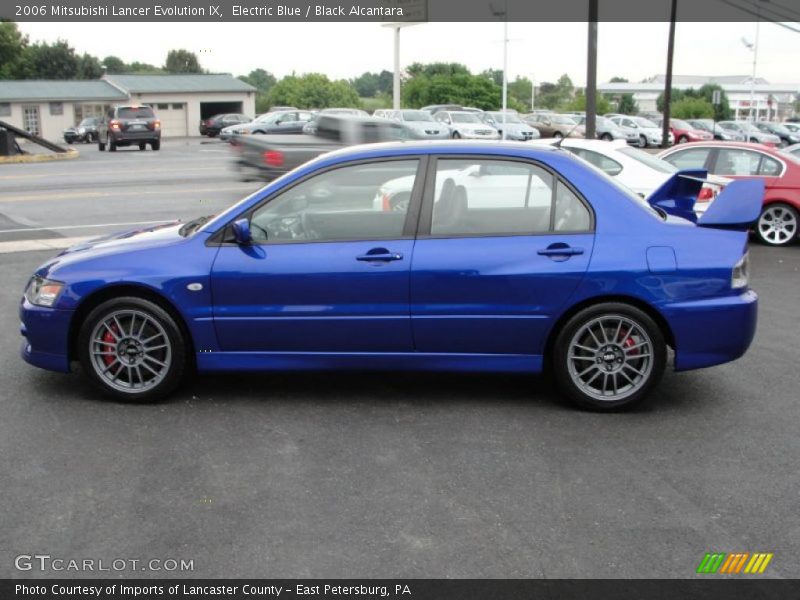Electric Blue / Black Alcantara 2006 Mitsubishi Lancer Evolution IX