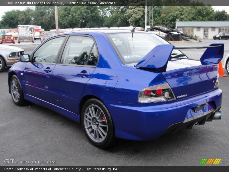 Electric Blue / Black Alcantara 2006 Mitsubishi Lancer Evolution IX