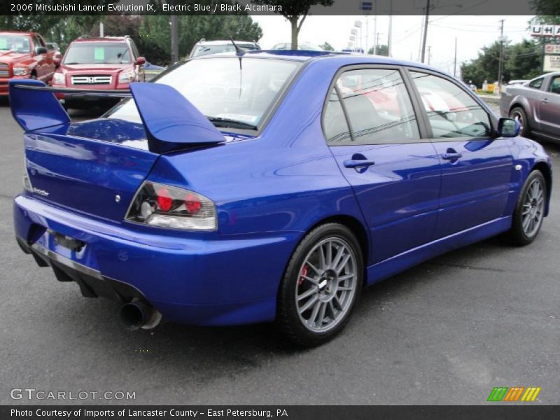 Electric Blue / Black Alcantara 2006 Mitsubishi Lancer Evolution IX