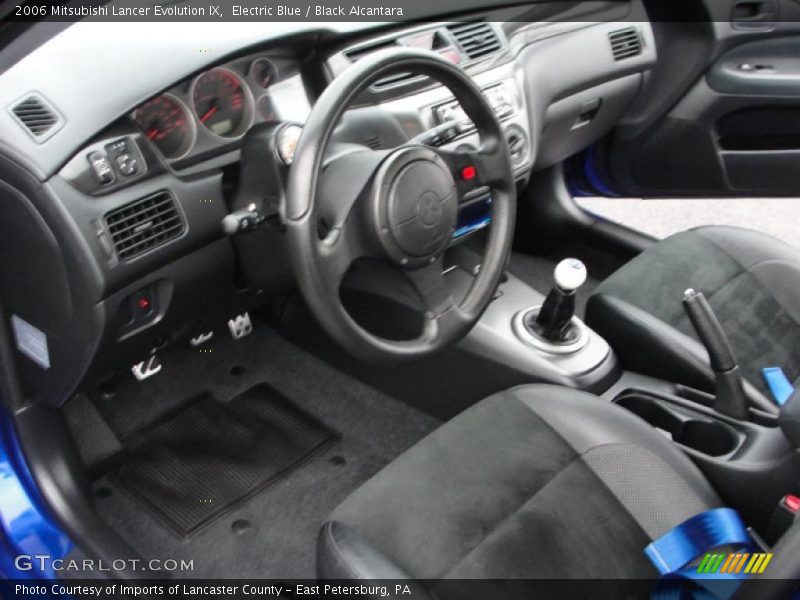 Electric Blue / Black Alcantara 2006 Mitsubishi Lancer Evolution IX