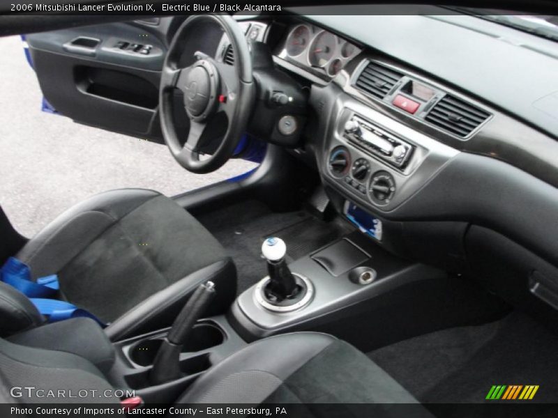 Electric Blue / Black Alcantara 2006 Mitsubishi Lancer Evolution IX