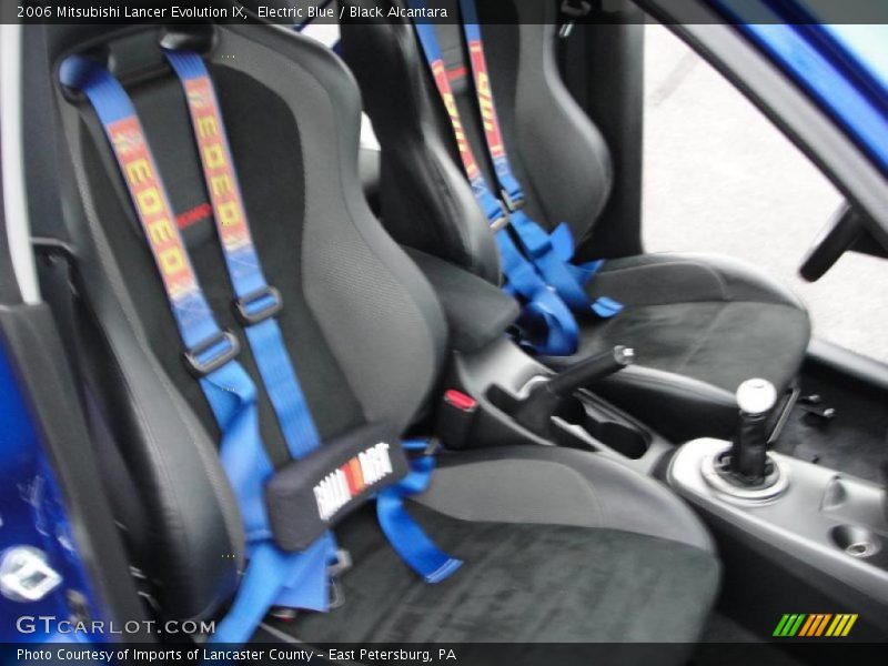 Electric Blue / Black Alcantara 2006 Mitsubishi Lancer Evolution IX