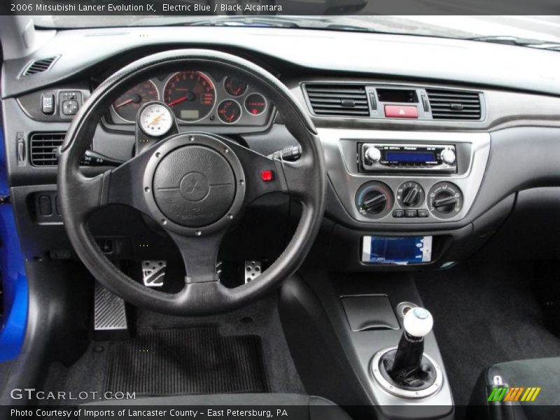 Electric Blue / Black Alcantara 2006 Mitsubishi Lancer Evolution IX