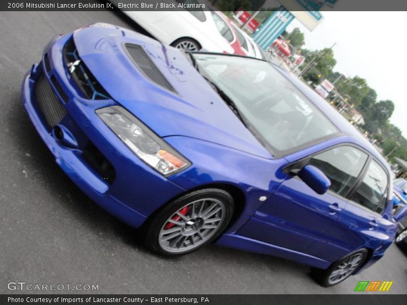 Electric Blue / Black Alcantara 2006 Mitsubishi Lancer Evolution IX
