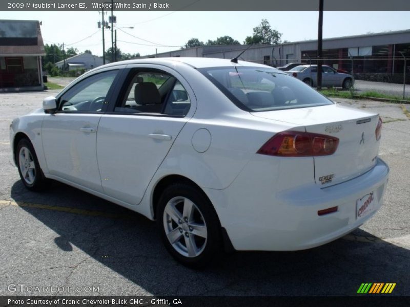 Wicked White Satin / Black 2009 Mitsubishi Lancer ES