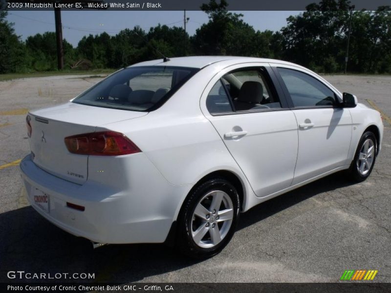 Wicked White Satin / Black 2009 Mitsubishi Lancer ES