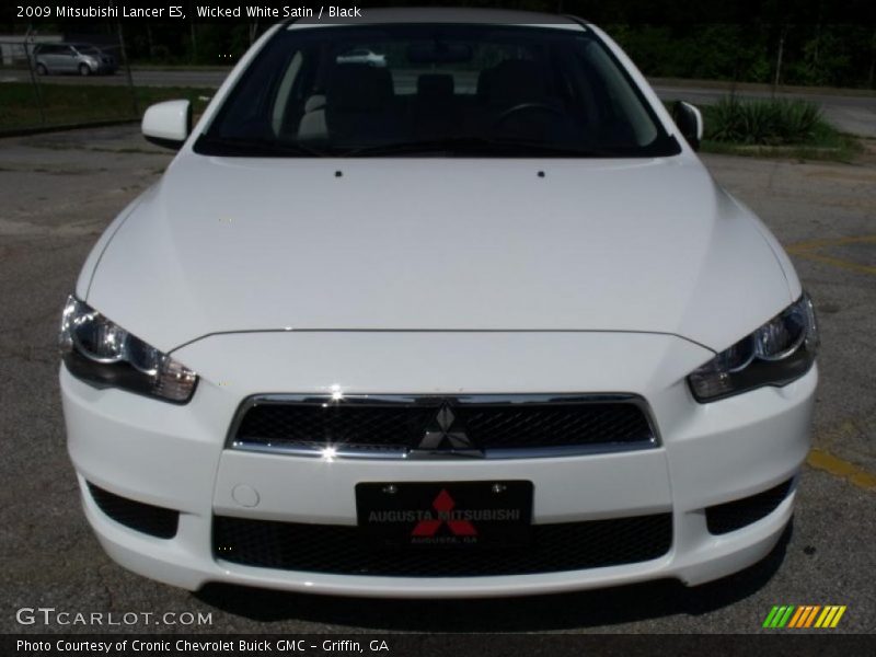 Wicked White Satin / Black 2009 Mitsubishi Lancer ES