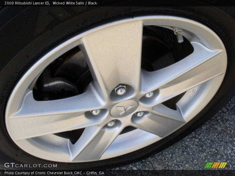 Wicked White Satin / Black 2009 Mitsubishi Lancer ES