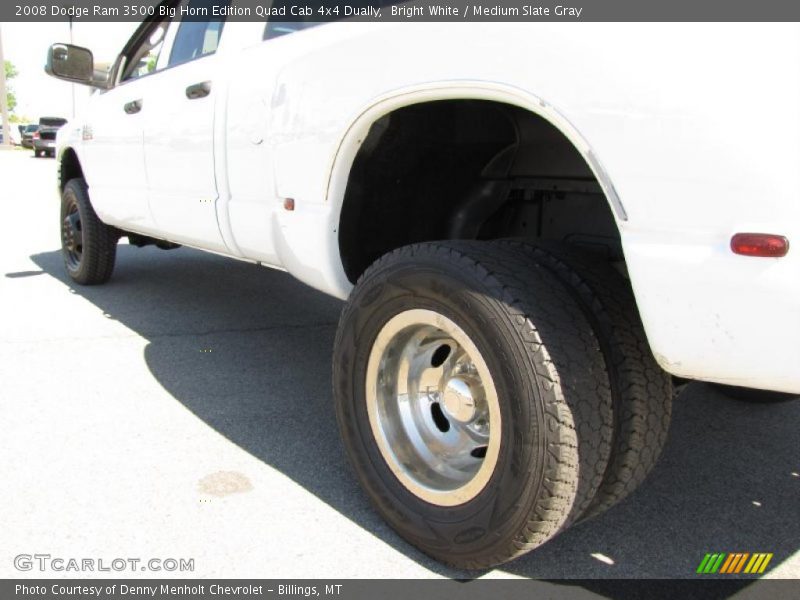 Bright White / Medium Slate Gray 2008 Dodge Ram 3500 Big Horn Edition Quad Cab 4x4 Dually