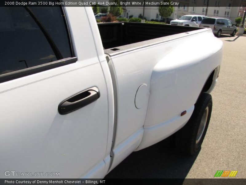 Bright White / Medium Slate Gray 2008 Dodge Ram 3500 Big Horn Edition Quad Cab 4x4 Dually