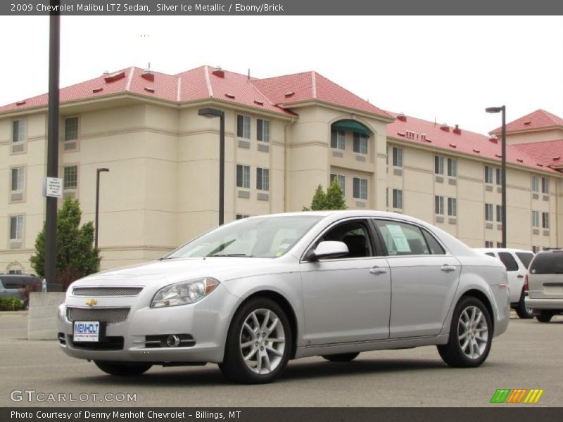 Silver Ice Metallic / Ebony/Brick 2009 Chevrolet Malibu LTZ Sedan