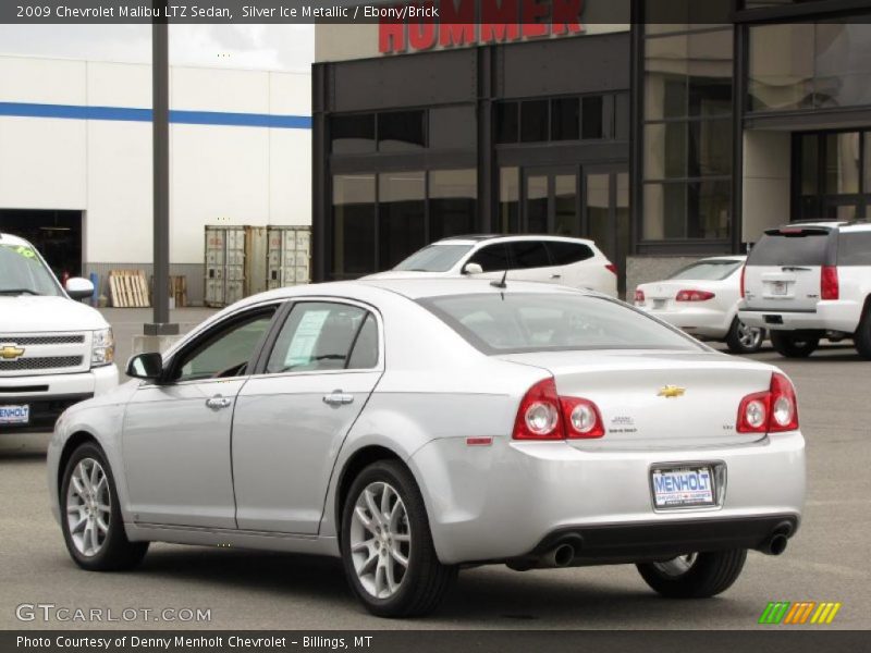 Silver Ice Metallic / Ebony/Brick 2009 Chevrolet Malibu LTZ Sedan