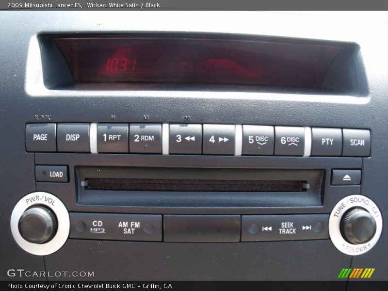 Wicked White Satin / Black 2009 Mitsubishi Lancer ES