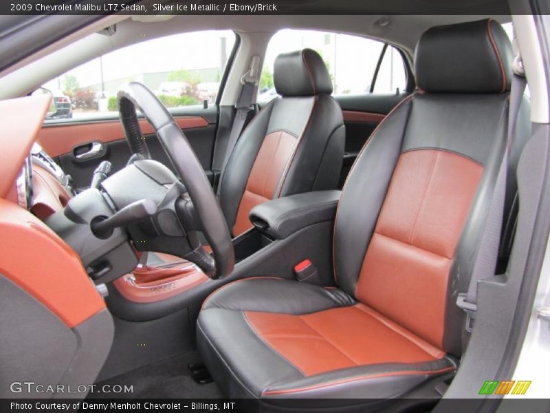 Silver Ice Metallic / Ebony/Brick 2009 Chevrolet Malibu LTZ Sedan