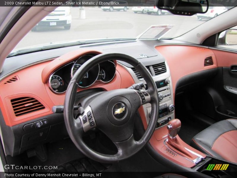Silver Ice Metallic / Ebony/Brick 2009 Chevrolet Malibu LTZ Sedan