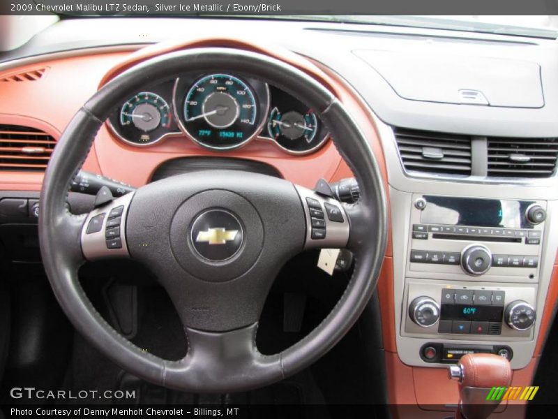 Silver Ice Metallic / Ebony/Brick 2009 Chevrolet Malibu LTZ Sedan