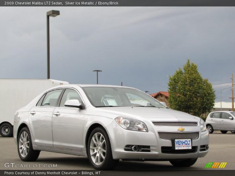 Silver Ice Metallic / Ebony/Brick 2009 Chevrolet Malibu LTZ Sedan