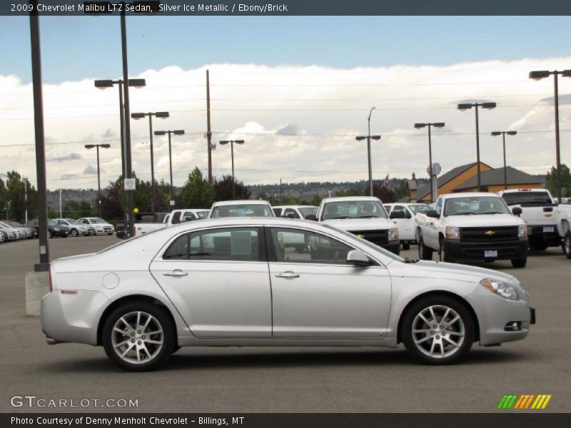 Silver Ice Metallic / Ebony/Brick 2009 Chevrolet Malibu LTZ Sedan