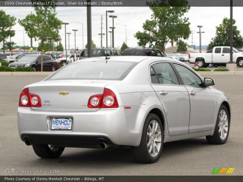 Silver Ice Metallic / Ebony/Brick 2009 Chevrolet Malibu LTZ Sedan