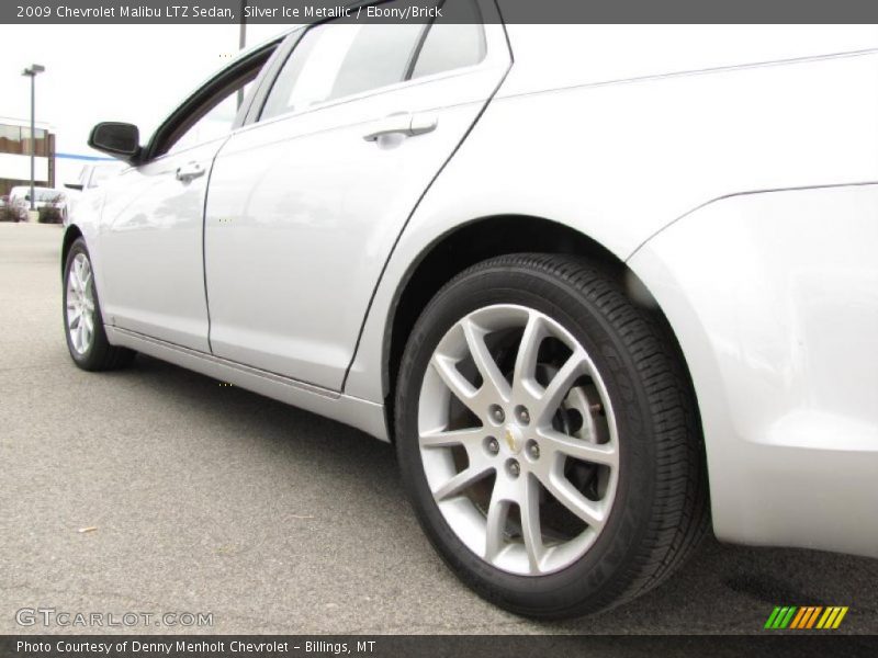 Silver Ice Metallic / Ebony/Brick 2009 Chevrolet Malibu LTZ Sedan